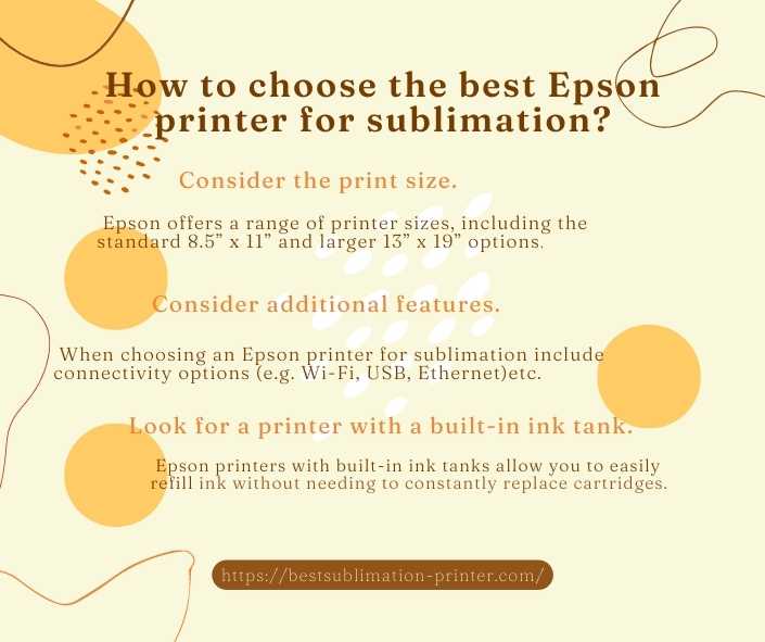 how to choose the best Epson printer for sublimation